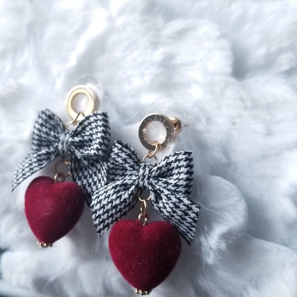 2 👏FOR👏 1👏 VELVET BOW EARRINGS